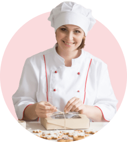 a woman packs sweets